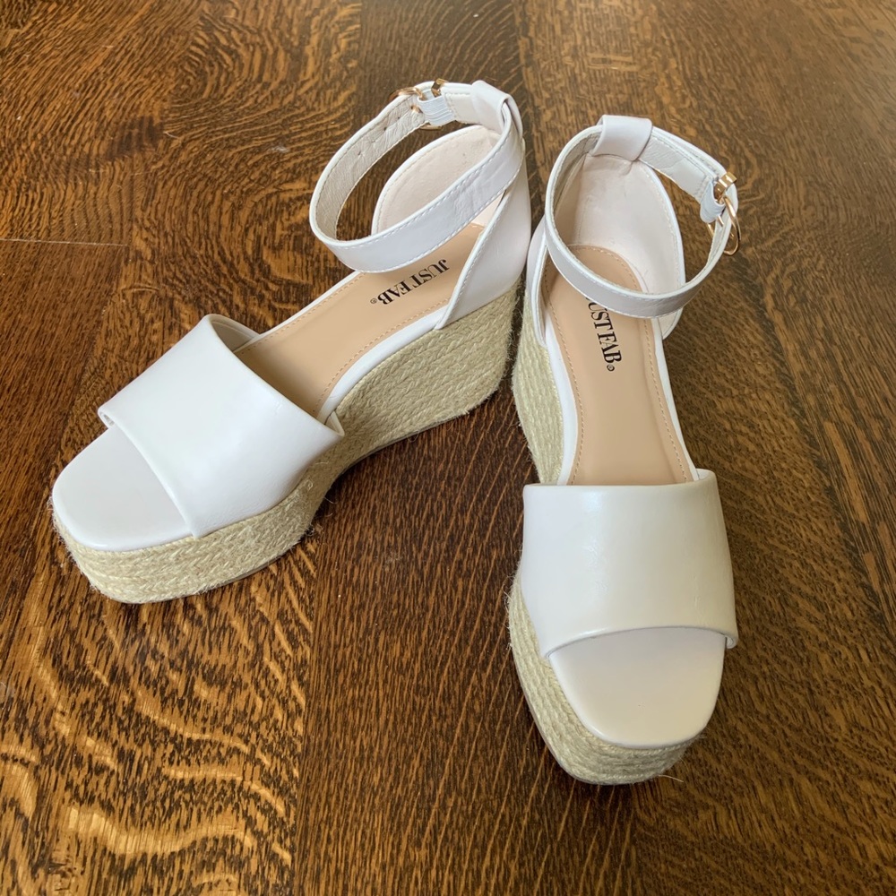 Nude JustFab Wedge Espadrilles